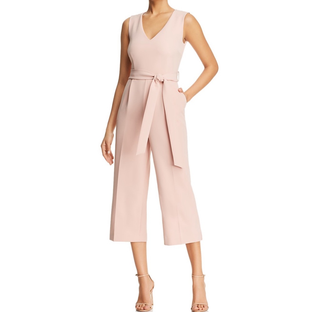 Vince Camuto - Belted Cropped Jumpsuit